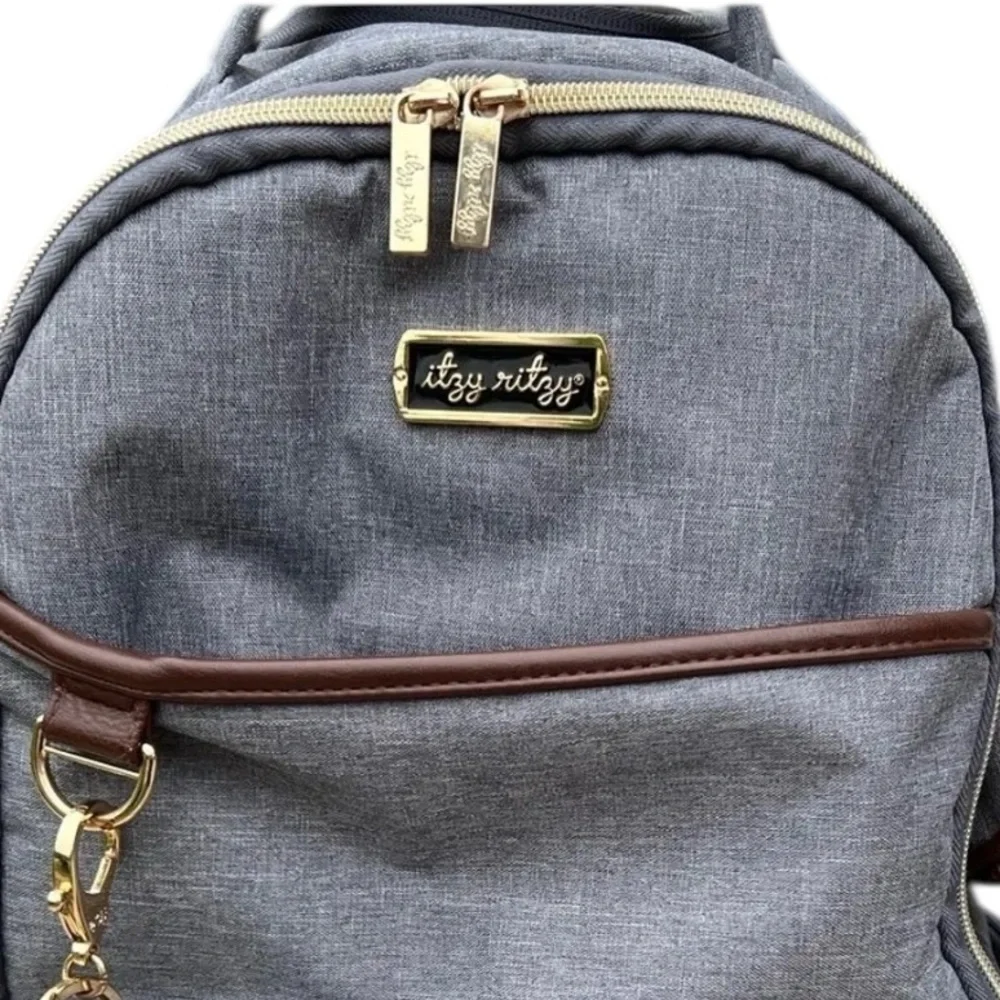 ITZY RITZY Heather Grey Boss Backpack Diaper Bag
